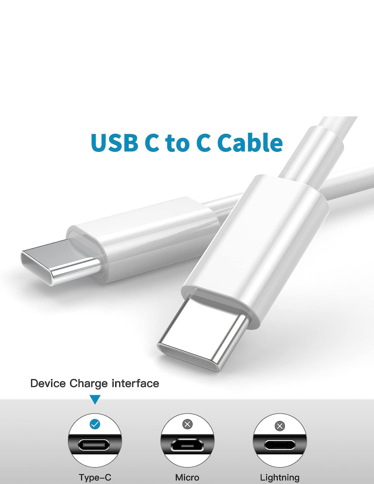 USB-C to USB-C 60w Fast Charging Cable (Nylon)