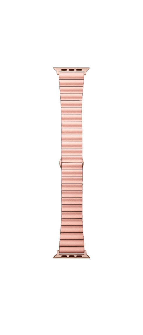 Platinum- Stainless Steel Link Band for Apple Watch 38/40/41mm (Series 1-8) - Rose Gold