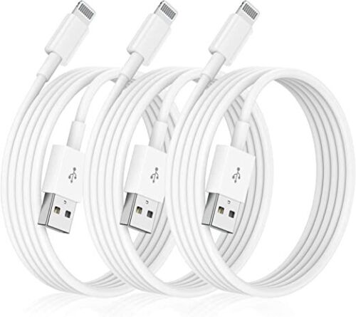 (LOT OF 3) 6FT USB Fast Charger Cable Data Cord for iPhone 13 XR 8 7 6Plus